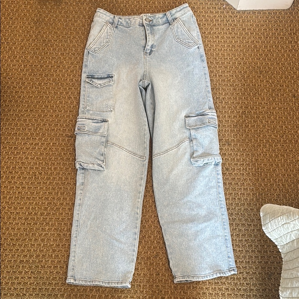 Light Blue Cargo Jeans